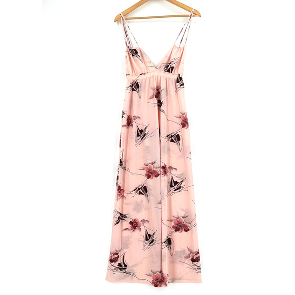 VTG 70s Womens Maxi Slip Dress Small? Floral Retro Babydoll Boho Hippie Sheer - Picture 1 of 6